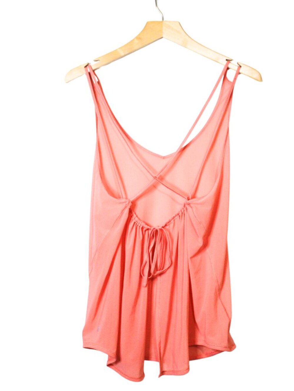 Lululemon women's tank top size 6 coral mesh Such a Cinch adjustable open back - Picture 6 of 9